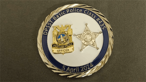Custom Challenge Coin for Oregon State DPSST Basic Police Academy Custom Challenge Coin for Oregon State DPSST Basic Police Academy