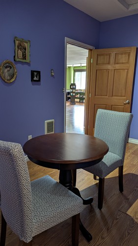 Private reading room for tarot and one-on-one sessions