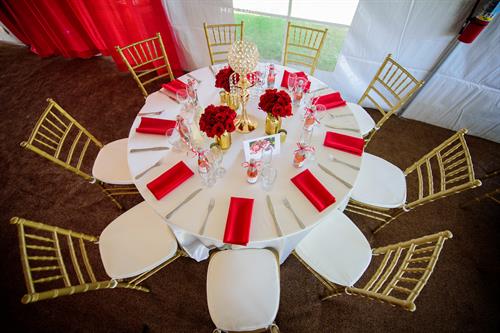 Table Linens and Chairs