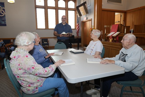 Bible Study in McCracken Chapel at Cribbs