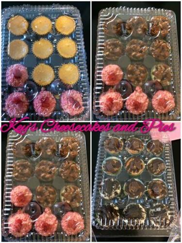 Variety Flavored Cheesecake Cupcakes