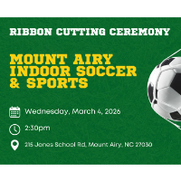 Ribbon Cutting - Mount Airy Indoor Soccer & Sports (March 2026)