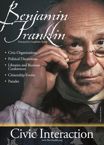One of our Social Service Programs: Ben Franklin as your Keynote Speaker