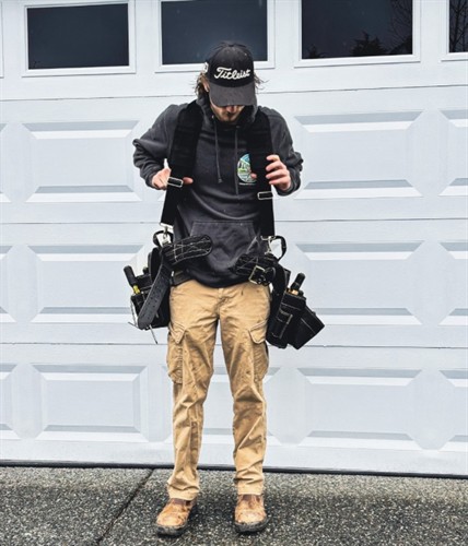 Professional electrician equipped for electrical repairs, troubleshooting, and residential electrical services in Northwest Washington.