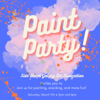 Paint Party at Side Street Gallery (to benefit Crater Community Hospice)