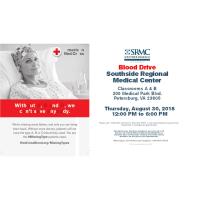 Tri-Cities Blood Drive - Thursday August 30 at Southside Regional Medical Center