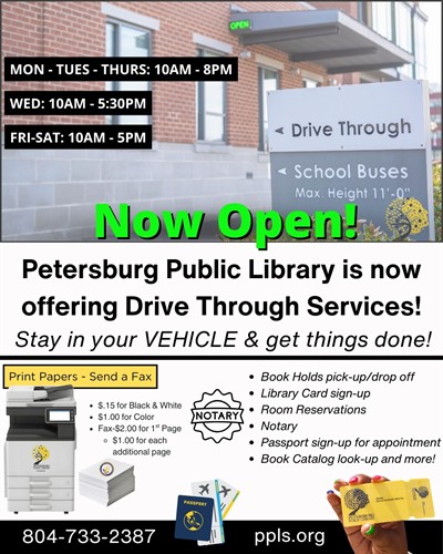 Our Drive Through is Open! Now, You can stay in the Car and get things Done!
