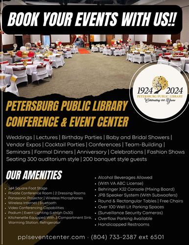 Book us for your Next Event! pplseventcenter.com