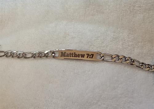Men's engraved bracelet