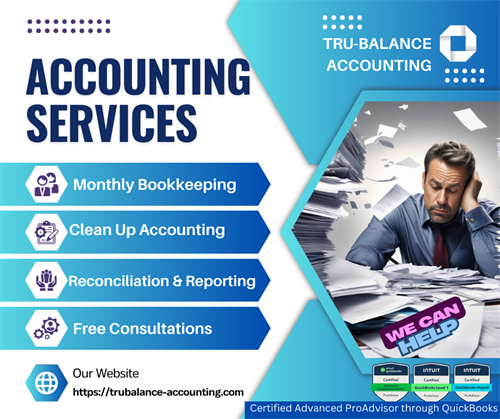 Don't get bogged down in bookkeeping & accounting duties. Let us help.