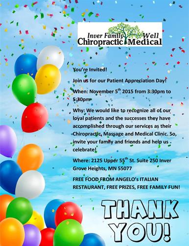 Inver Family Chiropractic and Well Medical-Patient Appreciation Day ...