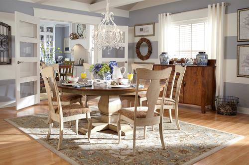 Solid wood, custom, American made dining furniture