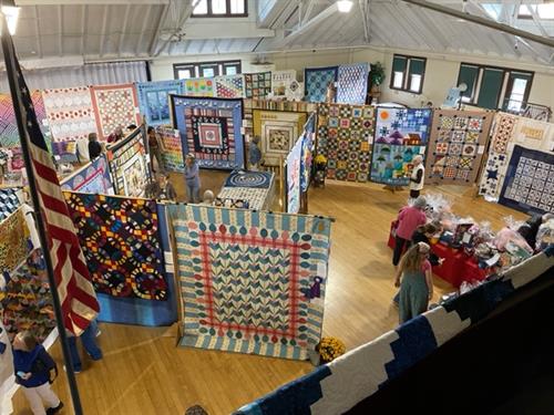 Ninigret Quilters Show in the drill hall