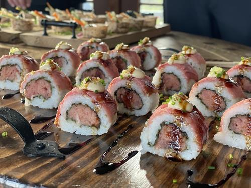 Spicy Tuna and Beef Sushi Roll