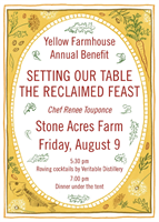 Yellow Farmhouse Annual Benefit Dinner - Setting The Table At Stone Acres Farm