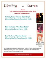 Dante Society of Westerly, Joe Risica Film Series presents "Rome, Open City"