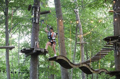 Ages 4 and up can experience the forest through the trees at TreeTrails Mystic
