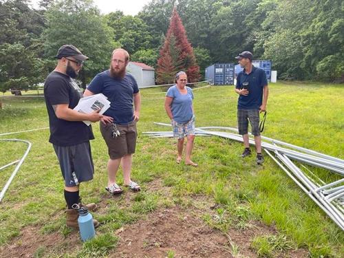 Getting read to build the High Tunnel Hoop House.