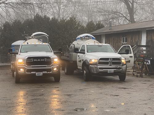 Portable toilet trucks