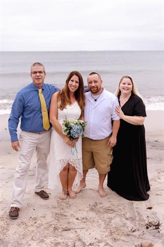 Scott & Becky with Tahra and Chris on their wedding day.  Photo by Brenda De Los Santos Photography