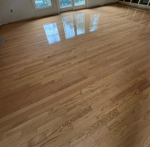 Refinished hardwood red oak