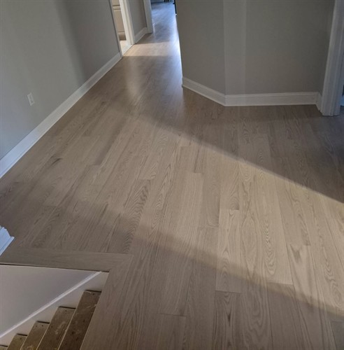 Wickham solid red oak in Taupe color