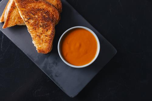 Garlic Grilled Cheese and Tomato Soup Dipper