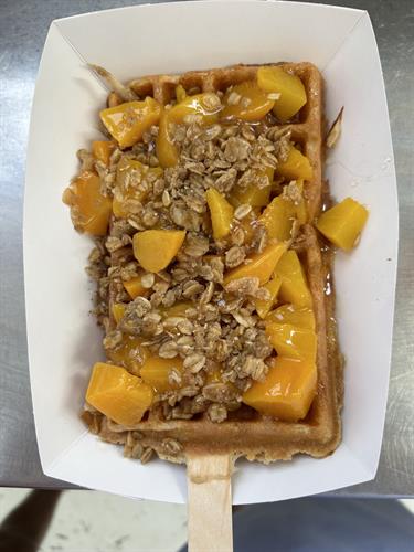 Peach Cobbler Waffle