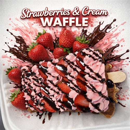 Strawberries & Cream Waffle