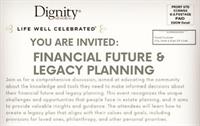 You Are Invited for Lunch On Us: Financial Future & Legacy Planning on April 30th