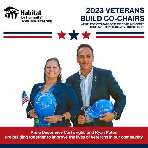 Anne' was a Veterans Build 2023 Co-Chair!