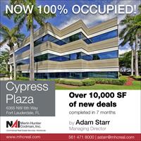 News Release: NAI/Merin Hunter Codman’s Adam Starr Brings Fort Lauderdale’s Cypress Plaza Office Building to 100% Occupancy, Signaling a Strong Cypress Creek Submarket