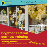 Dogwood Festival Business Window Painting