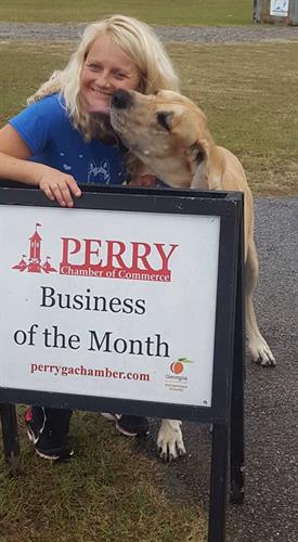 Boom and I were so proud to be Business of the Month 