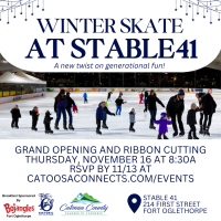 Ribbon Cutting Celebration for Winter Skate at Stable 41