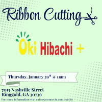 Oki Hibachi Plus Ribbon Cutting
