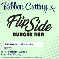 Flip Side Buger Bar Ribbon Cutting