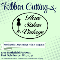 Three Sisters Vintage Ribbon Cutting