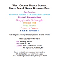 West County Middle School Craft Show