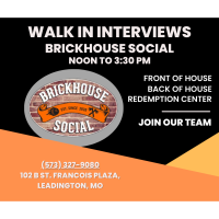 Walk In Interviews at Brickhouse Social