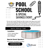 Pool School and Special Savings Event