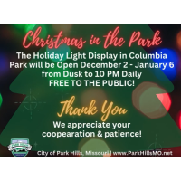 Christmas Lights in Columbia Park!