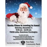 Free pictures with Santa at FSCB