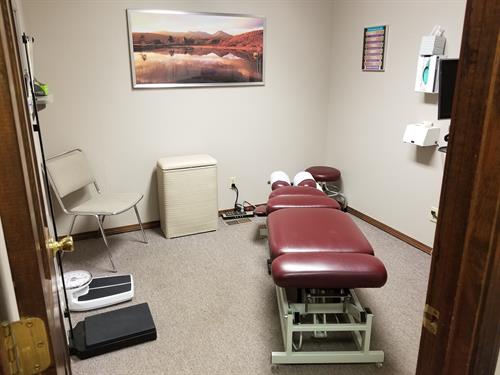 Treatment room 2 (Exam room, Diversified Technique, & Massage Therapy)