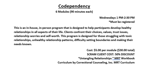 Codependency Class