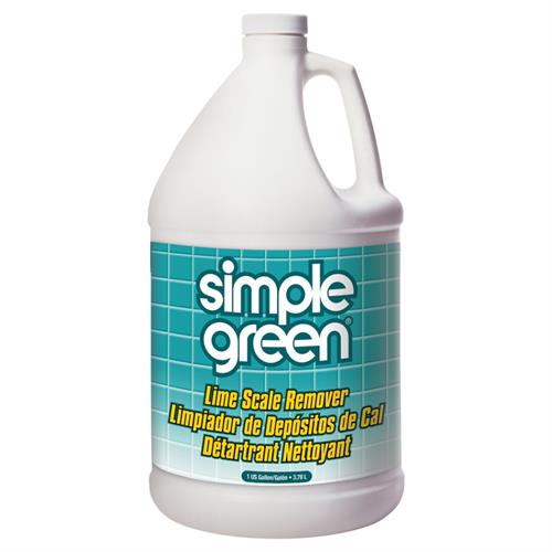 Simple Green Lime Scale Remover's non-abrasive, organic salt formula dissolves stubborn lime scale, soap scum, mineral deposits and hard water stains without bleach or ammonia. Won't strip protective finishes, discolor, etch or damage sensitive surfaces like other harsh descalers.