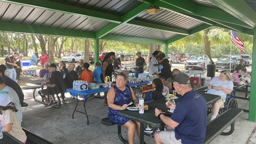 Our Post family gathering together for our annual picnic