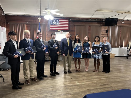 Congressman Webster recognizing 2025 Service Academy selectees at Post 63