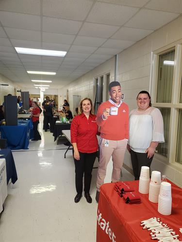 Heather and I at the lake county technical college career fair. Jake also joined us.