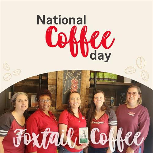  Our team at Amber Word State Farm loves our local coffee spots, especially Foxtail Coffee! In honor of National Coffee Day, comment below your favorite local coffee shop!